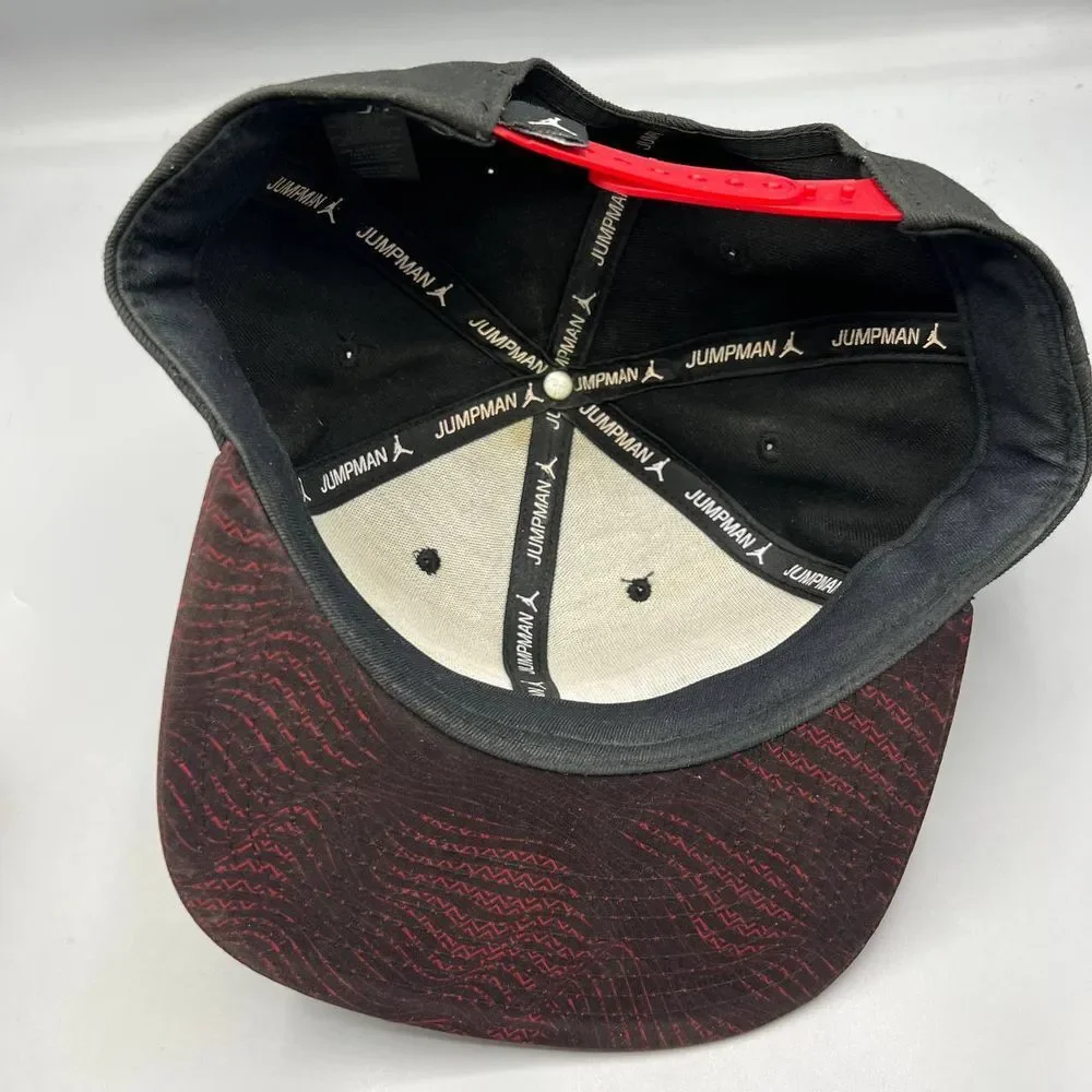 Air Jordan Hat Men Black Red Flu‎ Game Embroidered Jumpman Snap Back Cap